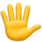 Hand with Fingers Splayed emoji on Facebook